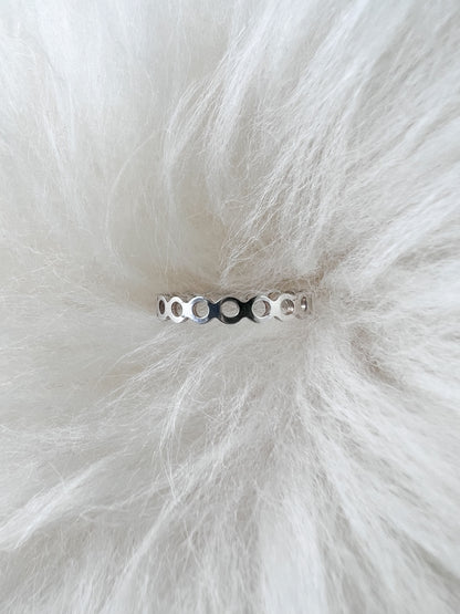 Silver Open Halo Ring