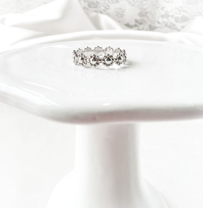Sterling Silver Flower Ring